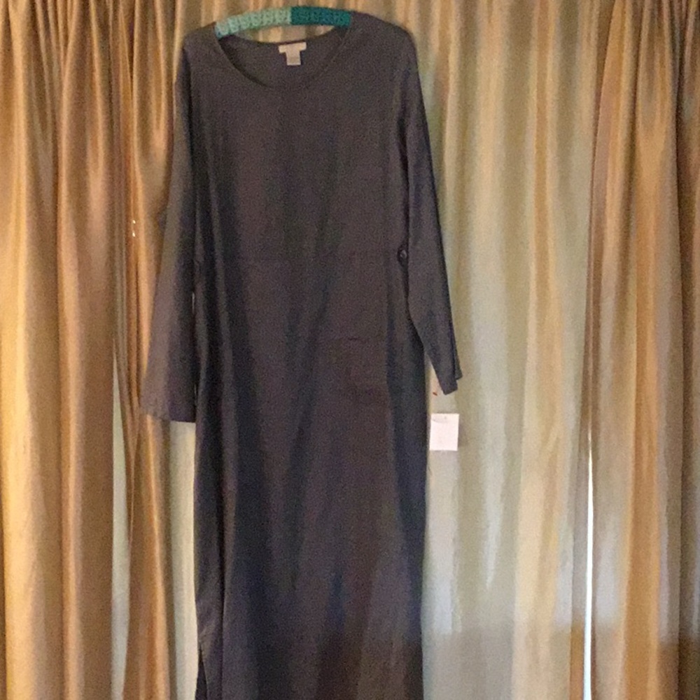 Long XL Linen  Dress  J Jill  Blue